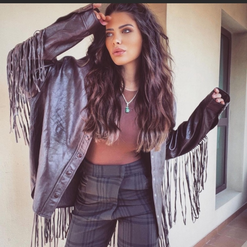 Zara 💯 leather shirt